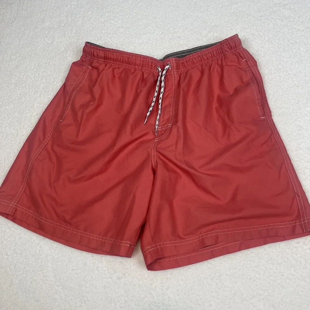 Croft & Barrow Mens Large Orange Swim Trunks Bathing Suit Bottoms